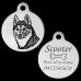 Siberian Husky Engraved 31mm Large Round Pet Dog ID Tag